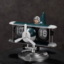 Horloge de bureau à retournement automatique de style européen Décoration rétro pour la maison