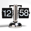 Retro Automatic Page Turning Desk Clock with Quartz Movement
