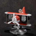 Horloge de bureau à retournement automatique de style européen Décoration rétro pour la maison