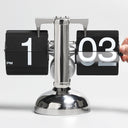 Retro Automatic Page Turning Desk Clock with Quartz Movement