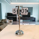 Retro Automatic Page Turning Desk Clock with Quartz Movement