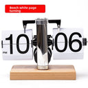 Horloge de bureau à retournement automatique de style européen Décoration rétro pour la maison