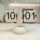 European Style Automatic Flip Desk Clock Retro Home Decor