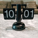 Horloge de bureau à retournement automatique de style européen Décoration rétro pour la maison
