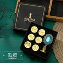 Wax seal stamp, artistic and retro style