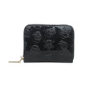 Black Embossed PU Leather Coin Purse with Multi-Card Slots
