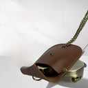 Boussole de poche rétro avec étui en cuir