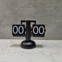 Retro Automatic Page Turning Desk Clock with Quartz Movement