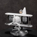 Horloge de bureau à retournement automatique de style européen Décoration rétro pour la maison