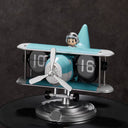 Horloge de bureau à retournement automatique de style européen Décoration rétro pour la maison