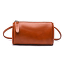 Genuine Leather Crossbody Bag with Retro Design