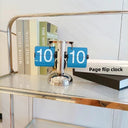 Retro Automatic Page Turning Desk Clock with Quartz Movement