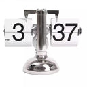 Retro Automatic Page Turning Desk Clock with Quartz Movement