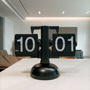 Retro Automatic Page Turning Desk Clock with Quartz Movement