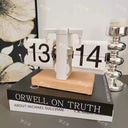 Horloge de bureau à retournement automatique de style européen Décoration rétro pour la maison