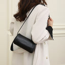 Genuine Leather Crossbody Bag with Retro Design