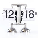 Horloge de bureau à retournement automatique de style européen Décoration rétro pour la maison