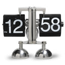 Retro Automatic Page Turning Desk Clock with Quartz Movement