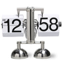 Retro Automatic Page Turning Desk Clock with Quartz Movement
